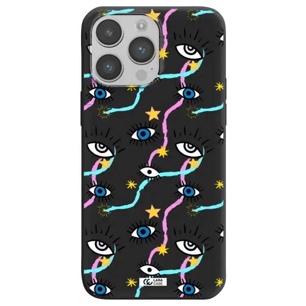 Eye And Ribbon Apple iPhone 14 pro max Silicone black Case