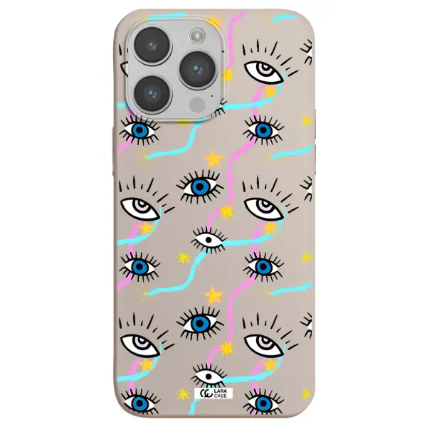 Eye And Ribbon Apple iPhone 14 pro max Silicone Stone Case