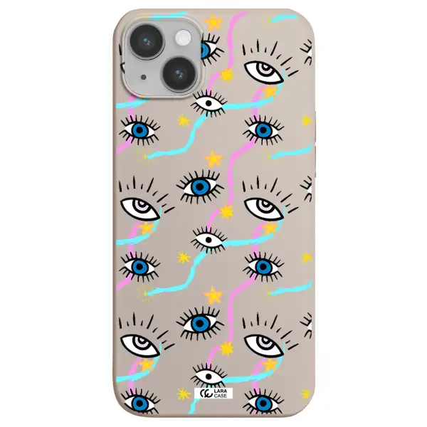 Eye And Ribbon Apple iPhone 14 Silicone Stone Case