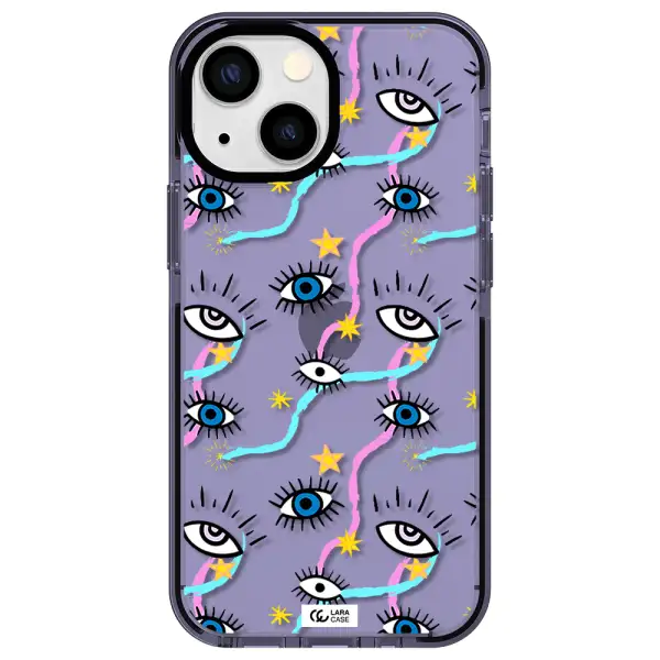 Eye And Ribbon Apple iPhone 15 impact Lilac Case