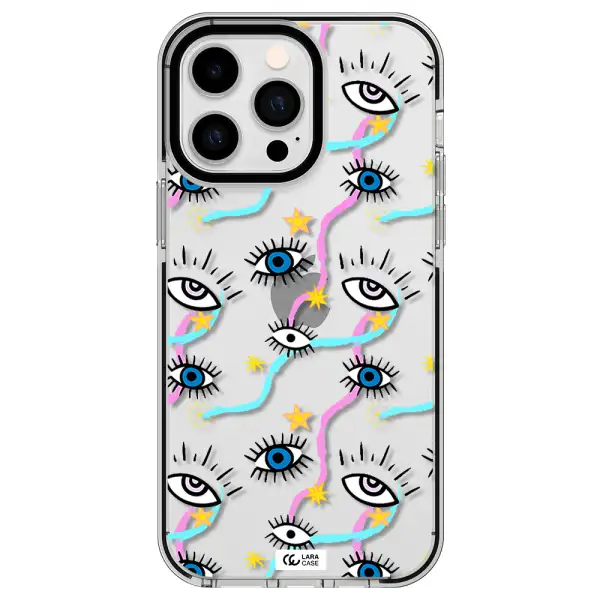 Eye And Ribbon Apple iPhone 15 Pro Max impact black border Case