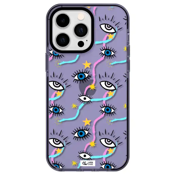 Eye And Ribbon Apple iPhone 15 Pro Max impact Lilac Case
