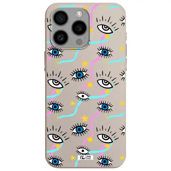 Eye And Ribbon Apple Iphone 15 Pro max Silicone Stone Case