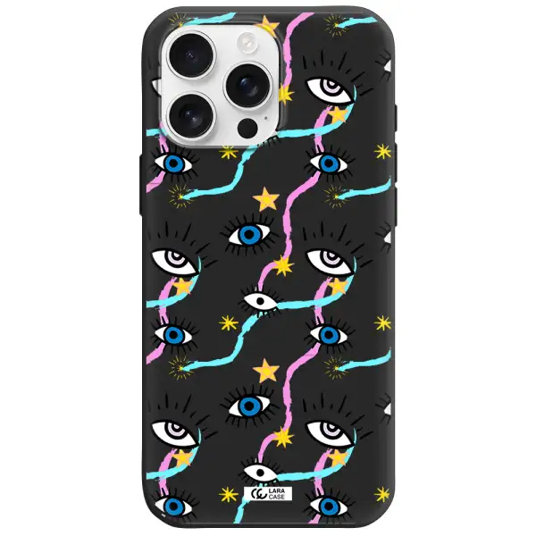 Eye And Ribbon Apple Iphone 16 Pro Max Silicone Black Case