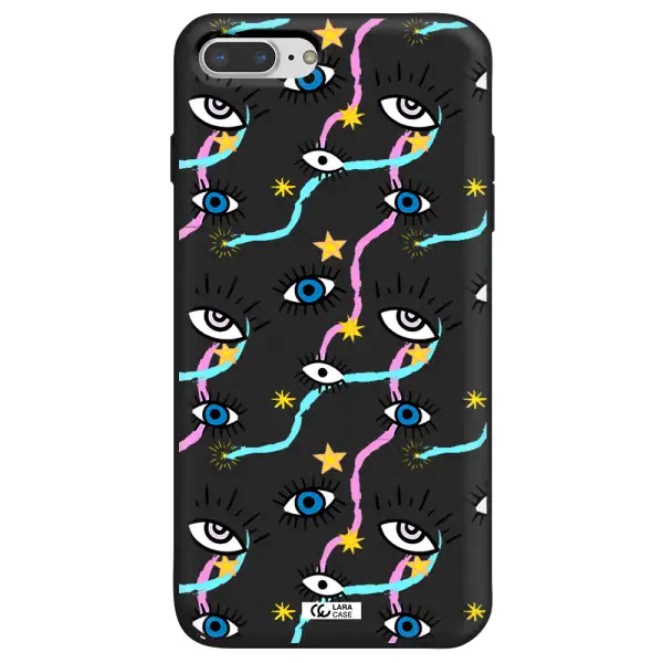 Eye And Ribbon Apple iPhone 7 plus Silicone black Case