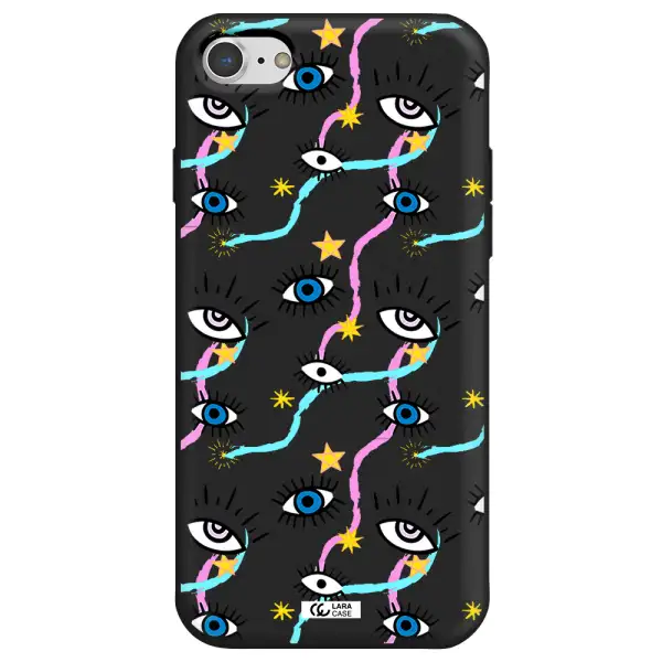 Eye And Ribbon Apple iPhone 7 Silicone black Case