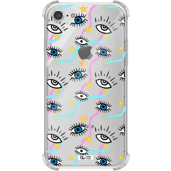 Eye And Ribbon Apple iPhone 8 Clear PC Case