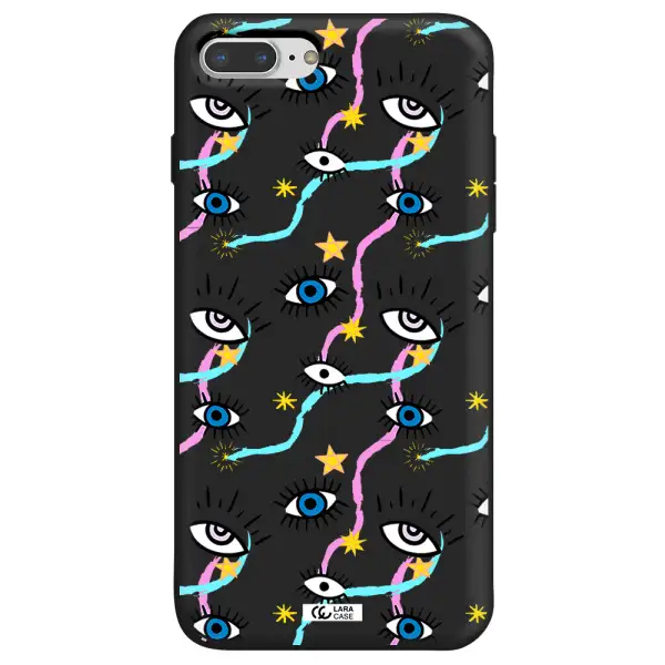 Eye And Ribbon Apple iPhone 8 plus Silicone black Case