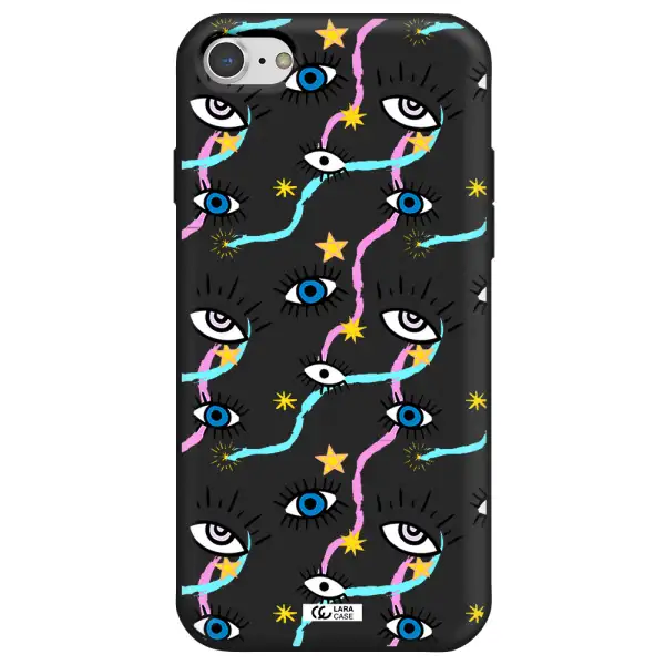 Eye And Ribbon Apple iPhone 8 Silicone black Case