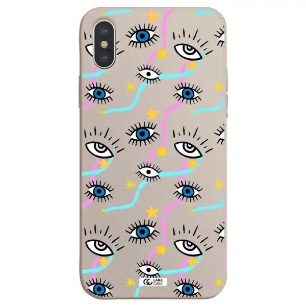 Eye And Ribbon Apple iPhone X Silicone Stone Case