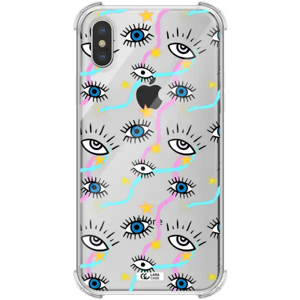 Eye And Ribbon Apple iPhone XS Clear PC Case