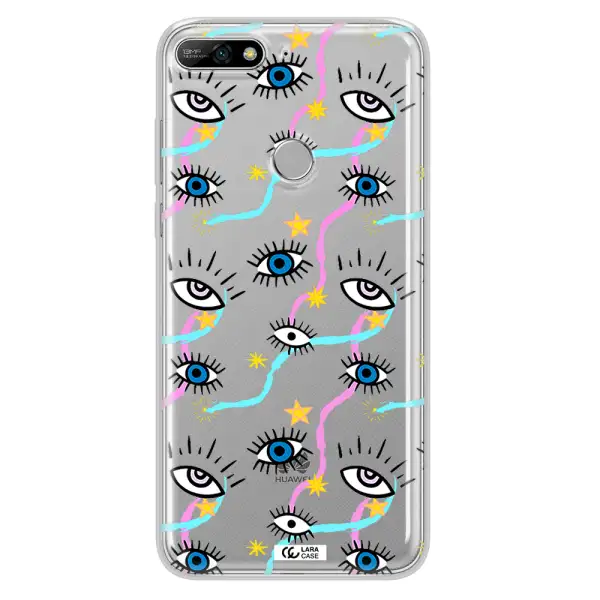 Eye And Ribbon Huawei Y7 2018 Clear TPU Case