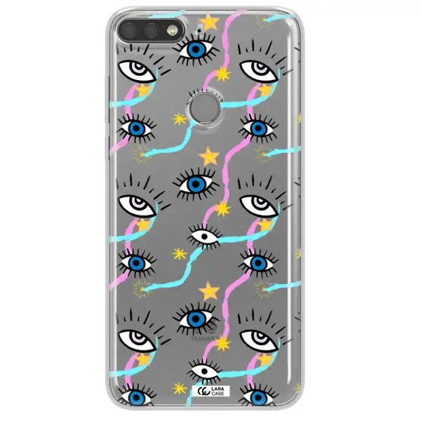 Eye And Ribbon Huawei Y7 Prime 2018 Clear TPU Case