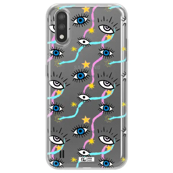 Eye And Ribbon Samsung A01 Clear TPU Case
