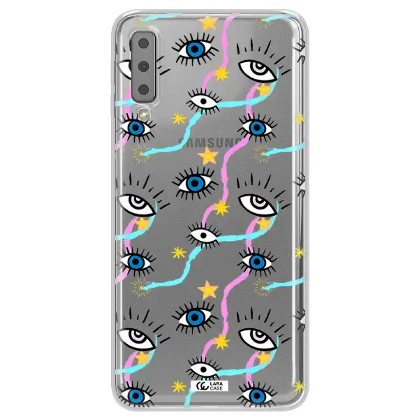 Eye And Ribbon Samsung A7 2018 Clear TPU Case