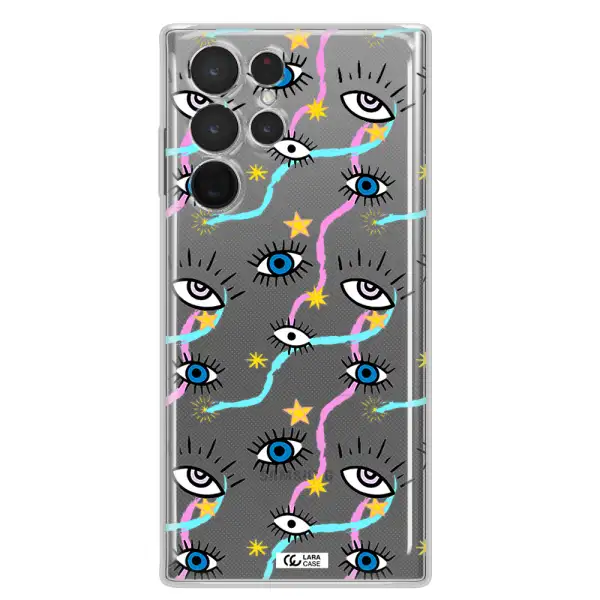 Eye And Ribbon Samsung S 22 Ultra Clear TPU Case
