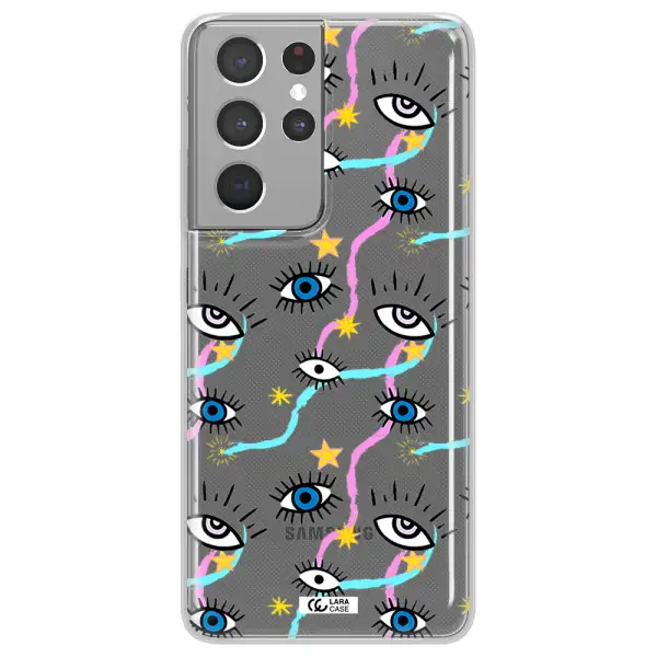 Eye And Ribbon Samsung S21 Ultra Clear TPU Case