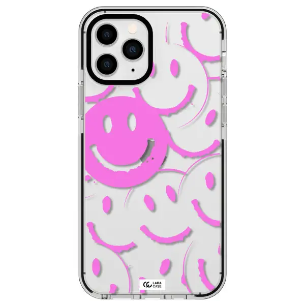 Smile Purple Apple iPhone 11 pro impact black border Case