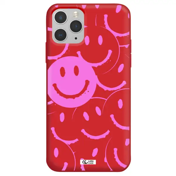 Smile Purple Apple iPhone 11 pro max Silicone Imperial Red Case
