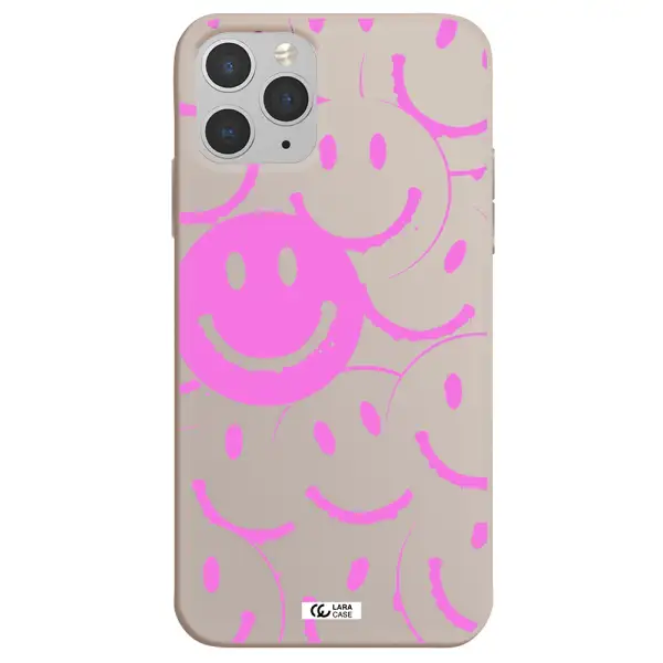 Smile Purple Apple iPhone 11 pro max Silicone Stone Case