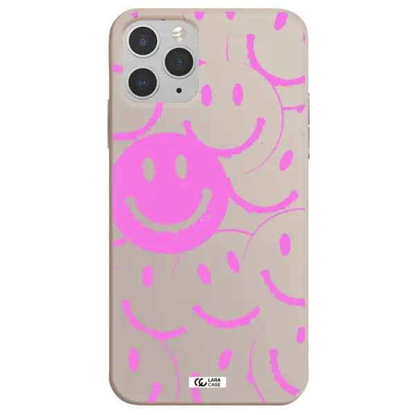 Smile Purple Apple iPhone 11 pro Silicone Stone Case