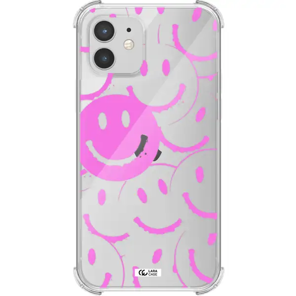 Smile Purple Apple iPhone 12 Clear PC Case
