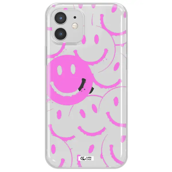 Smile Purple Apple iPhone 12 Clear TPU Case