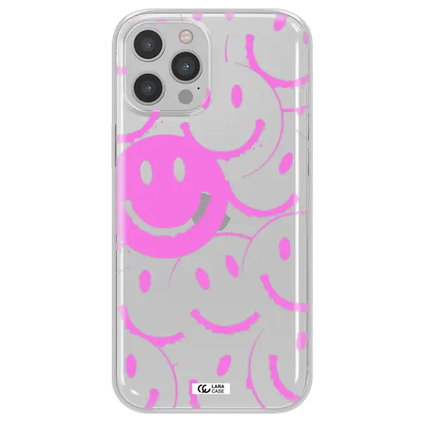 Smile Purple Apple iPhone 12 pro Clear TPU Case