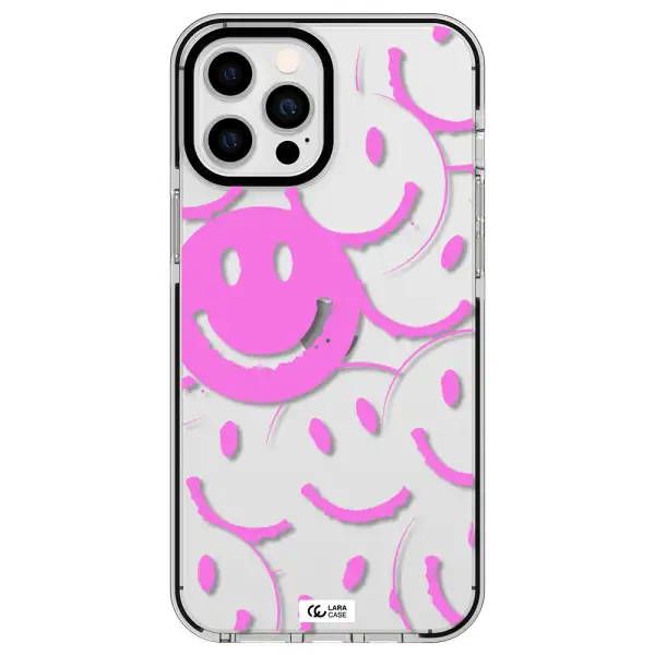Smile Purple Apple iPhone 12 pro max impact black border Case