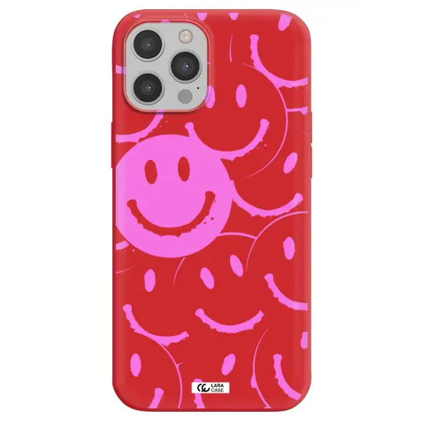 Smile Purple Apple iPhone 12 pro Silicone Imperial Red Case