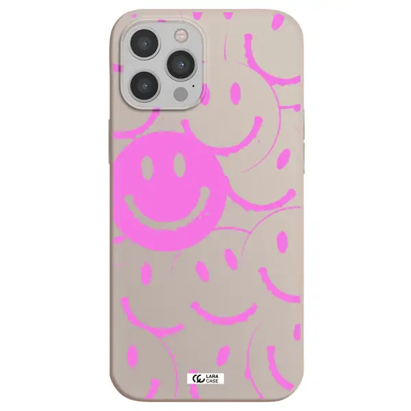 Smile Purple Apple iPhone 12 pro Silicone Stone Case