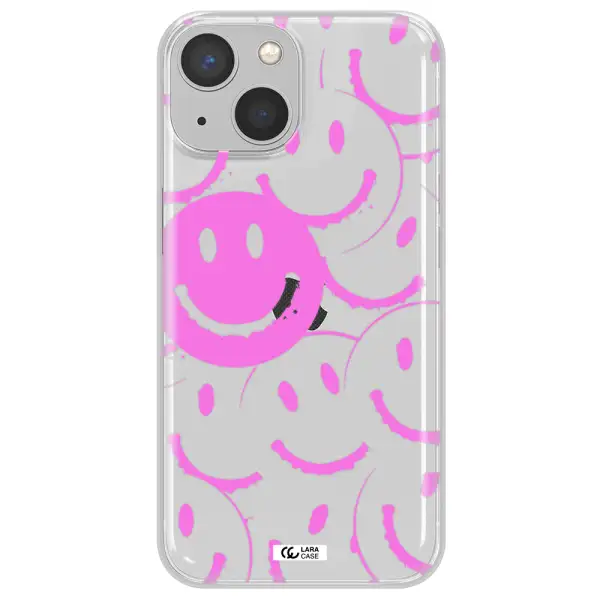 Smile Purple Apple iPhone 13 Clear TPU Case