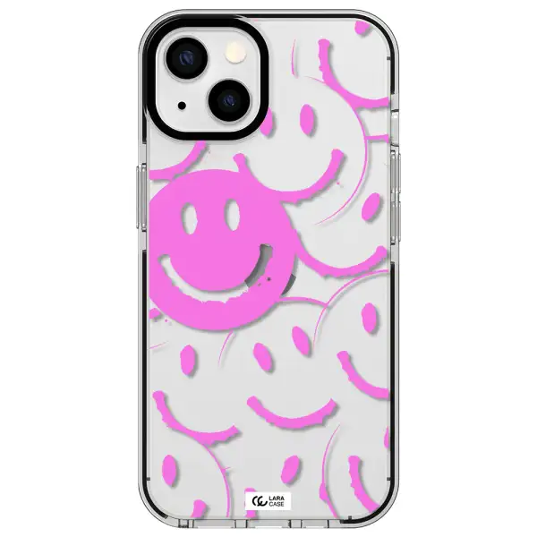 Smile Purple Apple iPhone 13 impact black border Case