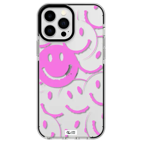 Smile Purple Apple iPhone 13 Pro Max impact black border Case