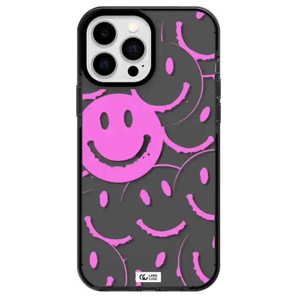 Smile Purple Apple iPhone 13 Pro Max impact Smoke Black Case