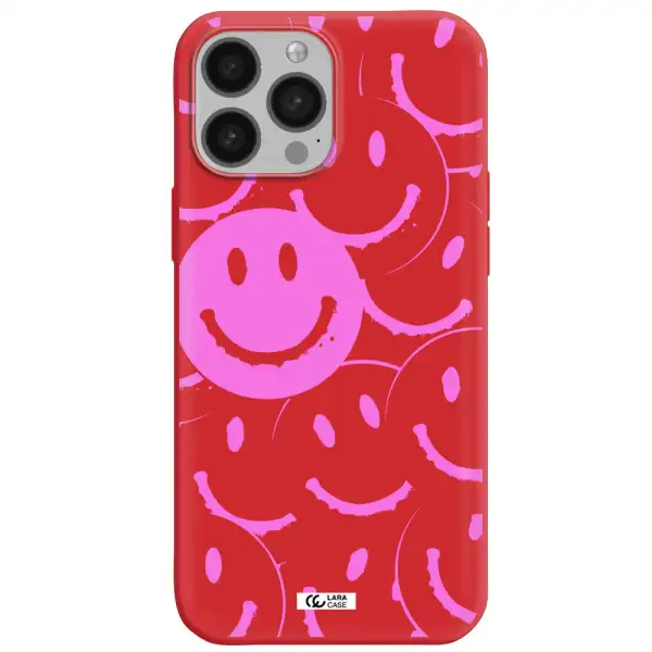 Smile Purple Apple iPhone 13 Pro Max Silicone Imperial Red Case