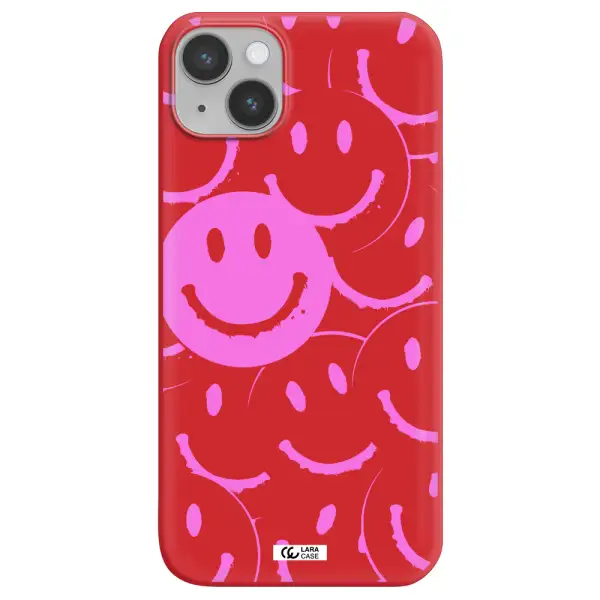 Smile Purple Apple iPhone 14 plus Silicone Imperial Red Case