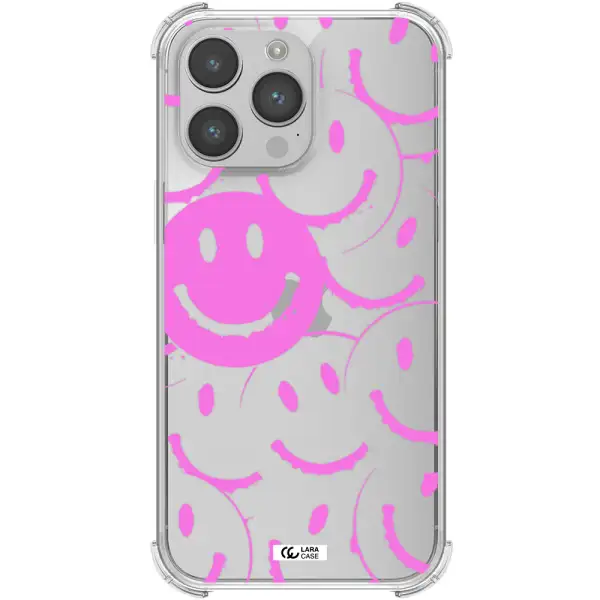 Smile Purple Apple iPhone 14 pro Clear PC Case