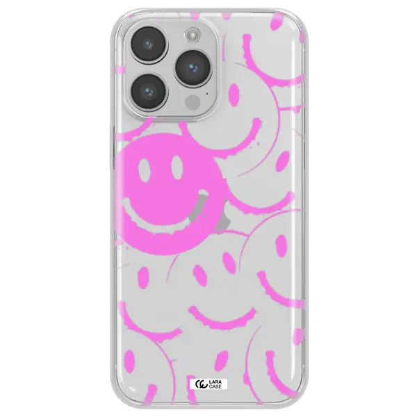 Smile Purple Apple iPhone 14 pro max Clear TPU Case
