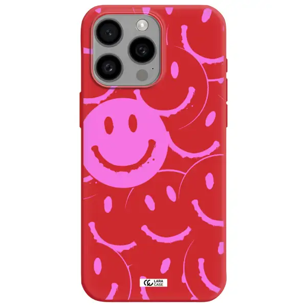 Smile Purple Apple Iphone 15 Pro Max Silicone Imperial Red Case