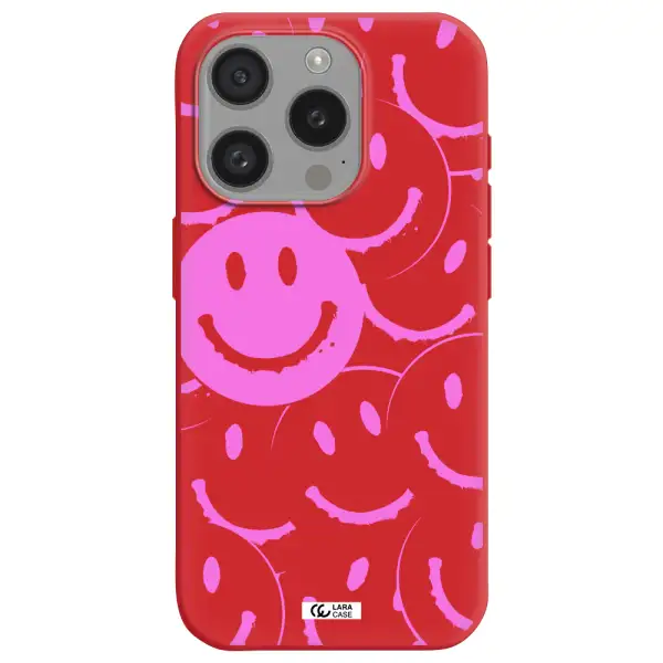 Smile Purple Apple Iphone 15 Pro Silicone Imperial Red Case