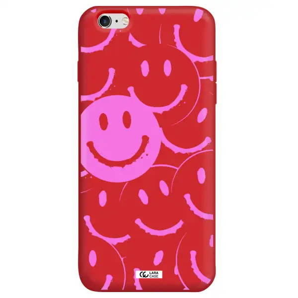 Smile Purple Apple iPhone 6 plus Silicone Imperial Red Case