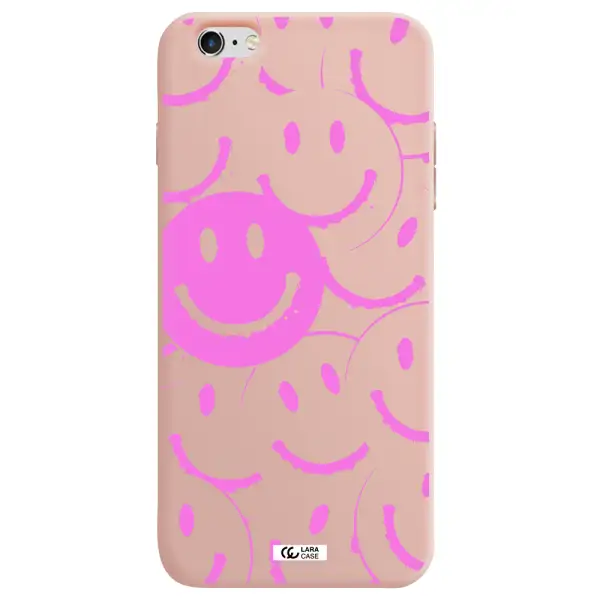 Smile Purple Apple iPhone 6 plus Silicone pastel pink Case