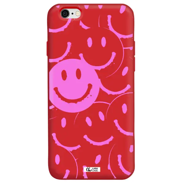 Smile Purple Apple iPhone 6 Silicone Imperial Red Case