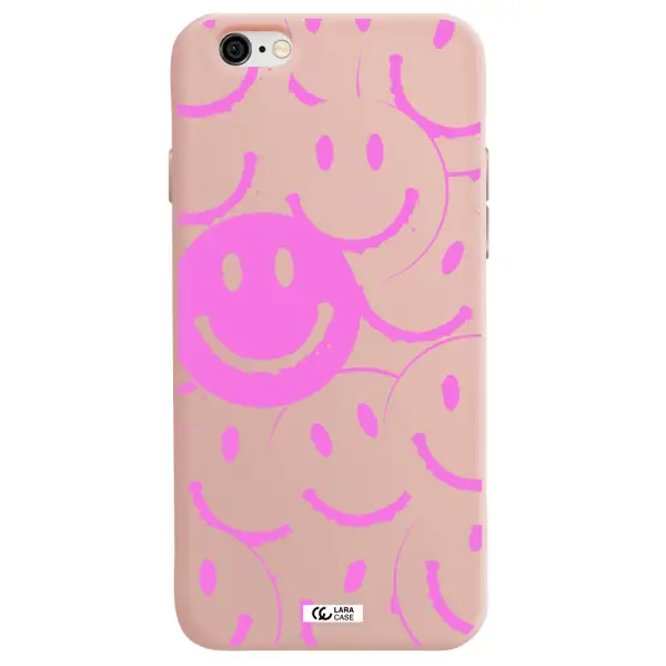 Smile Purple Apple iPhone 6 Silicone pastel pink Case