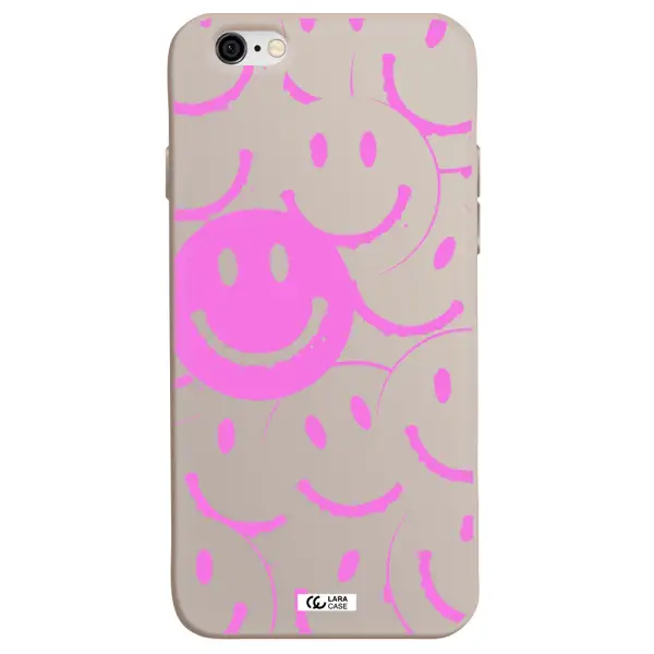 Smile Purple Apple iPhone 6 Silicone Stone Case