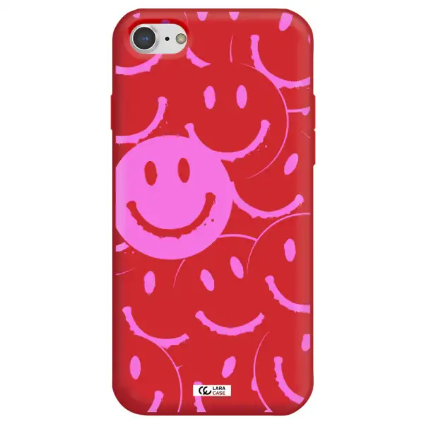 Smile Purple Apple iPhone 7 Silicone Imperial Red Case