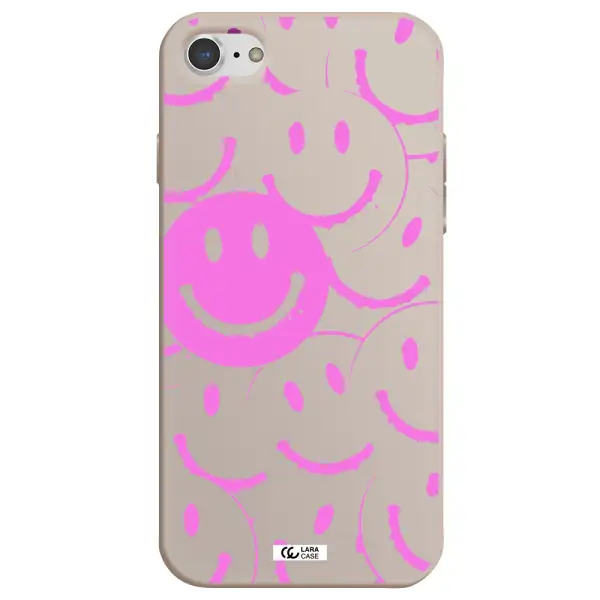 Smile Purple Apple iPhone 7 Silicone Stone Case