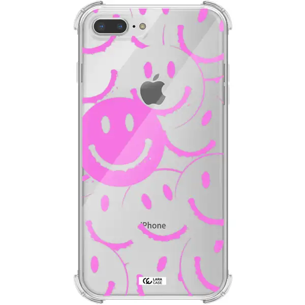 Smile Purple Apple iPhone 8 plus Clear PC Case