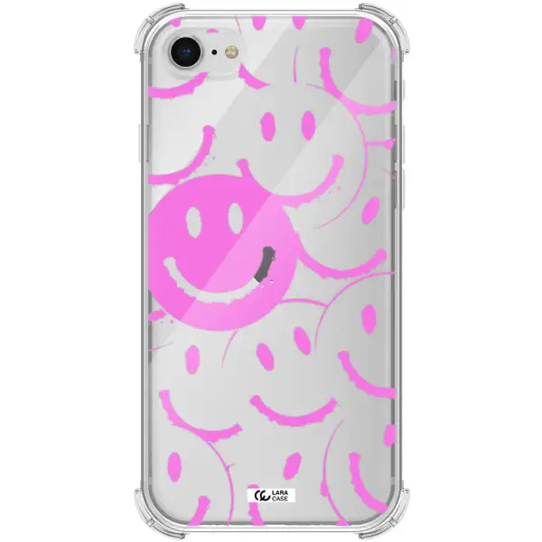 Smile Purple Apple iPhone se 2020 Clear PC Case